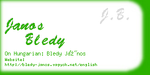 janos bledy business card